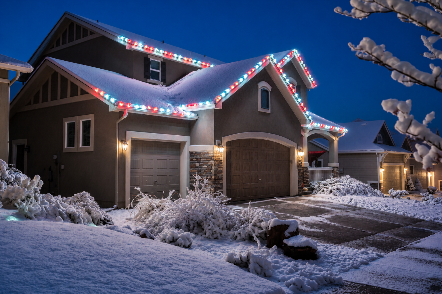C&B Christmas Lights install near Falcon