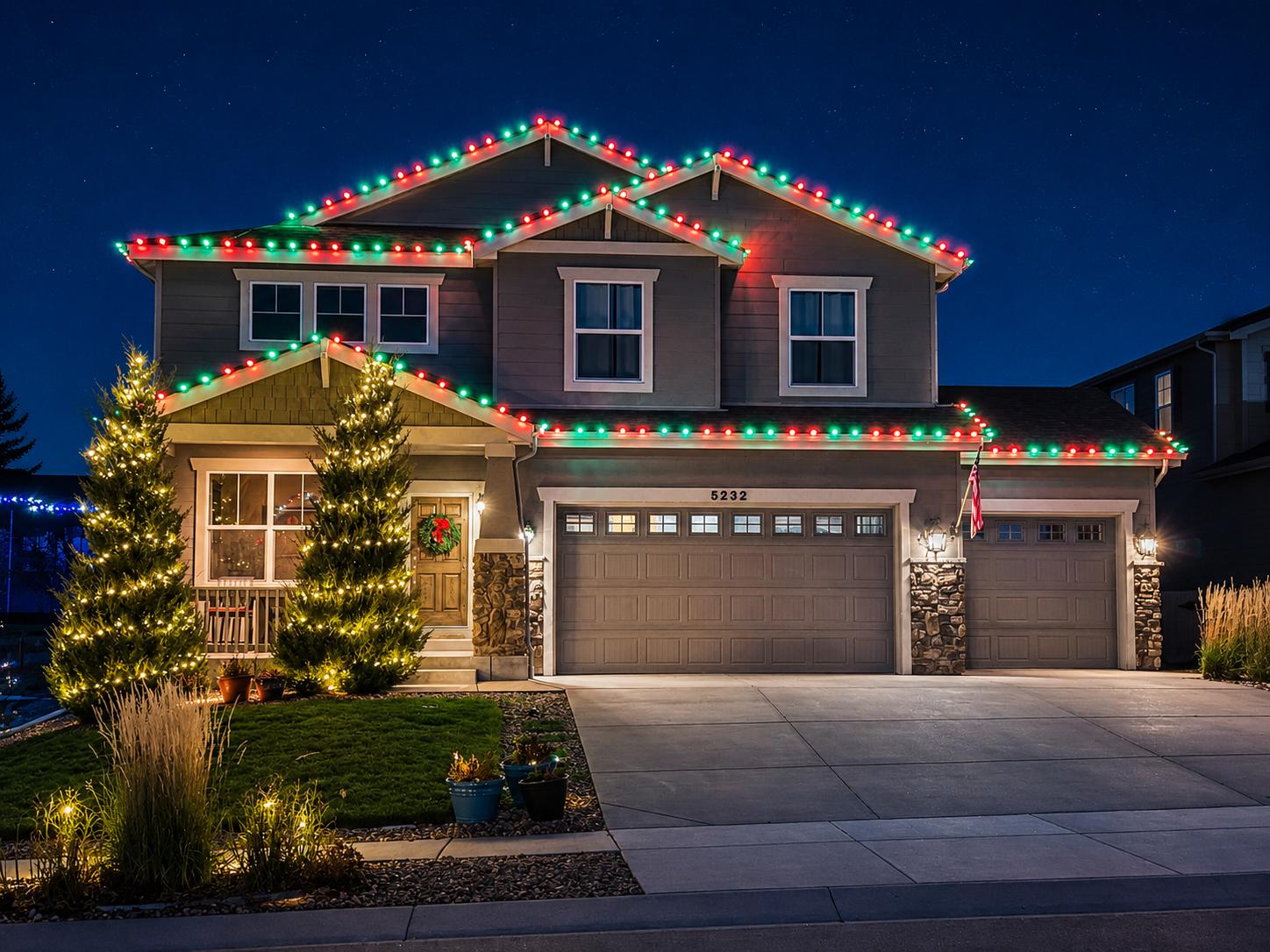 C&B Christmas Lights install near Falcon