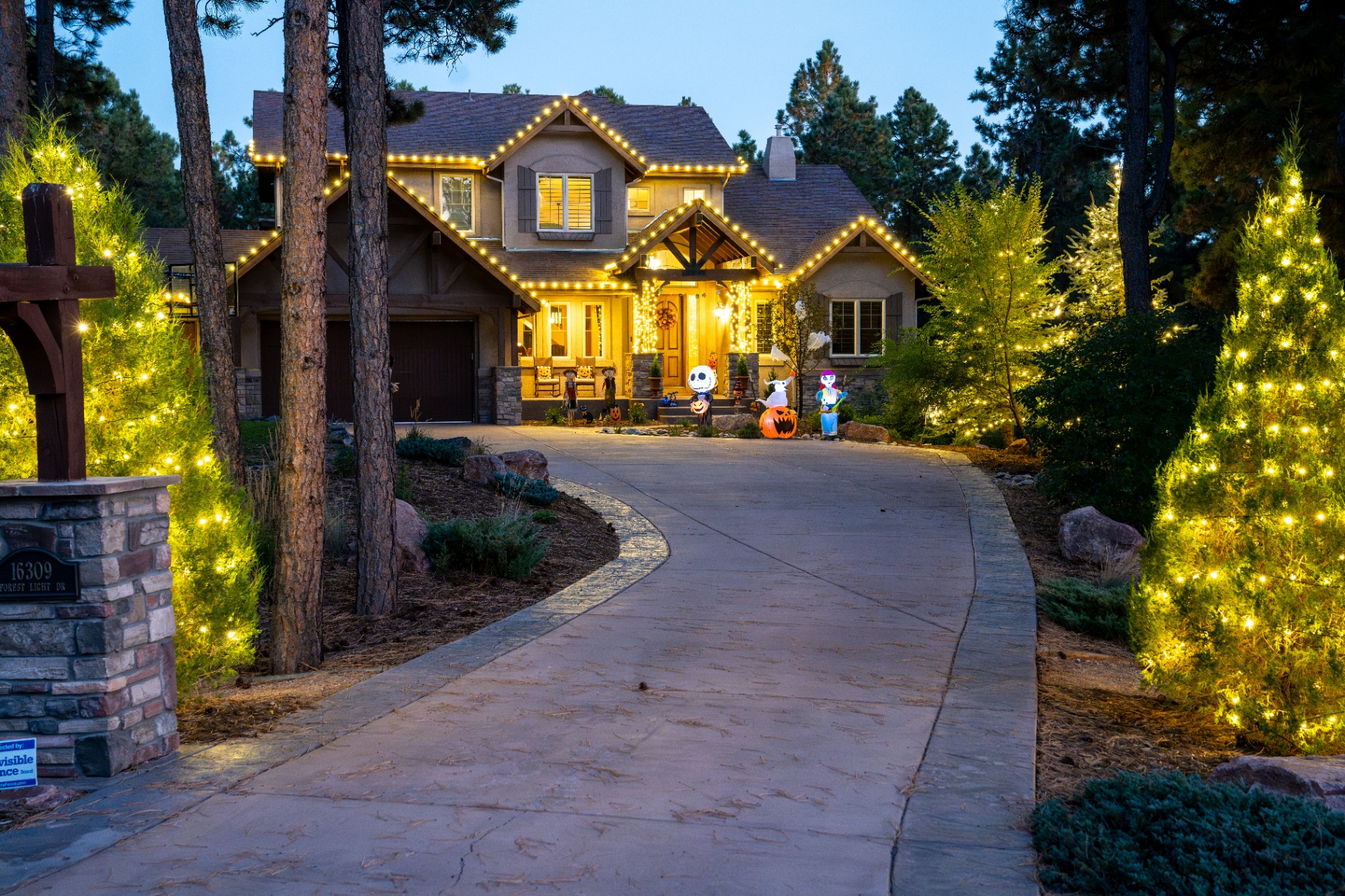 C&B Christmas Lights install near Falcon